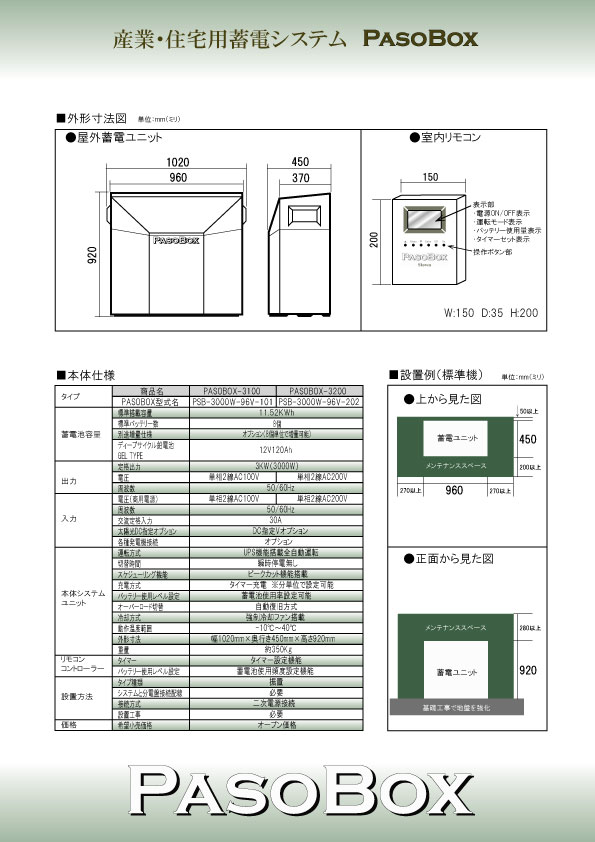 住宅用蓄電システムパソボックス7